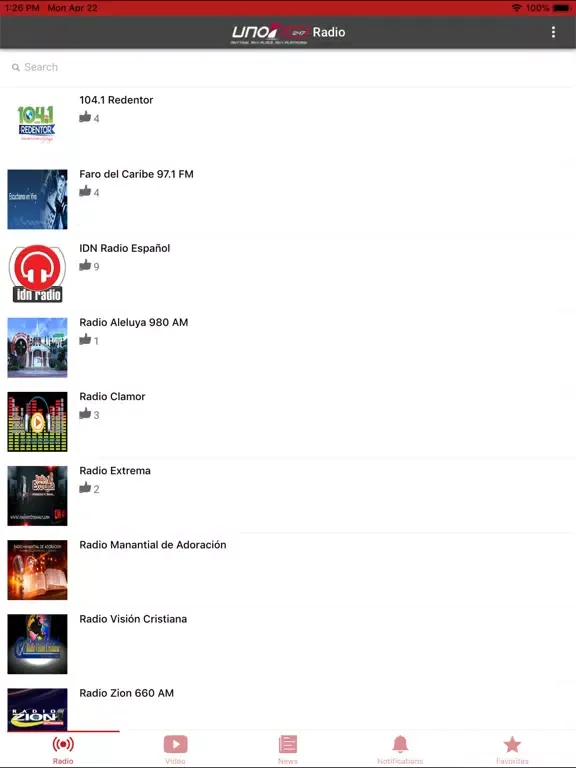 ภาพหน้าจอของ UnoRed iPad