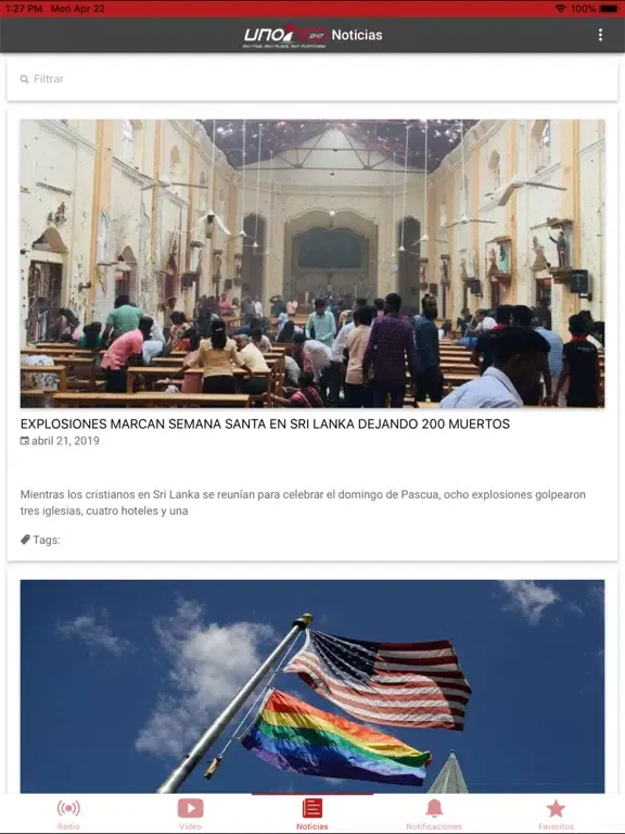 ภาพหน้าจอของ UnoRed iPad