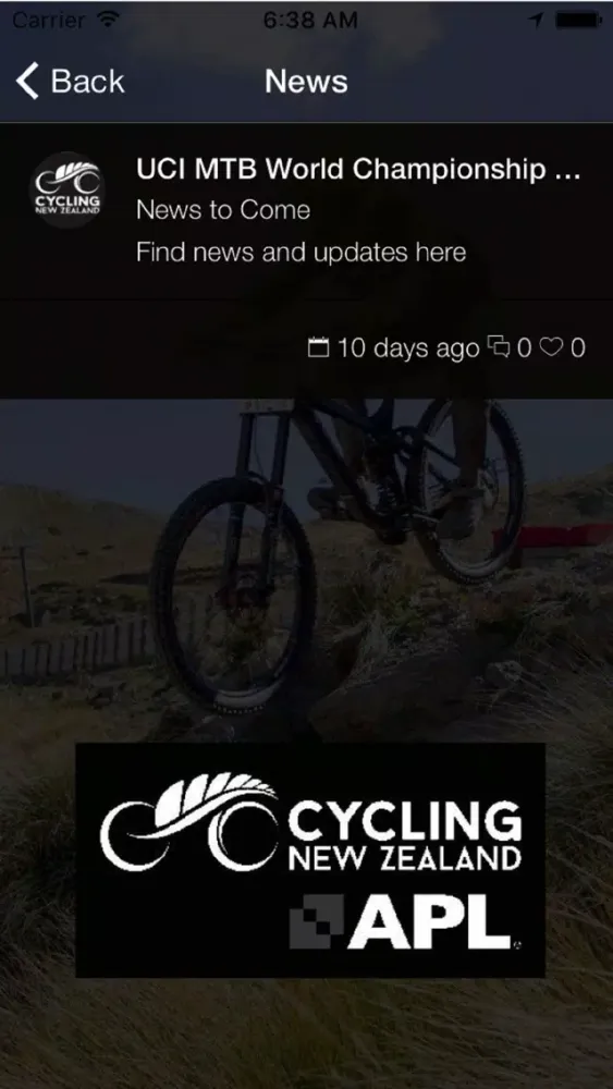 Captures d'écran de CyclingNZ Mountain Bike