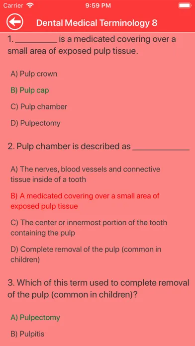 Dental Medical Terms Quiz سکرین شاٹس