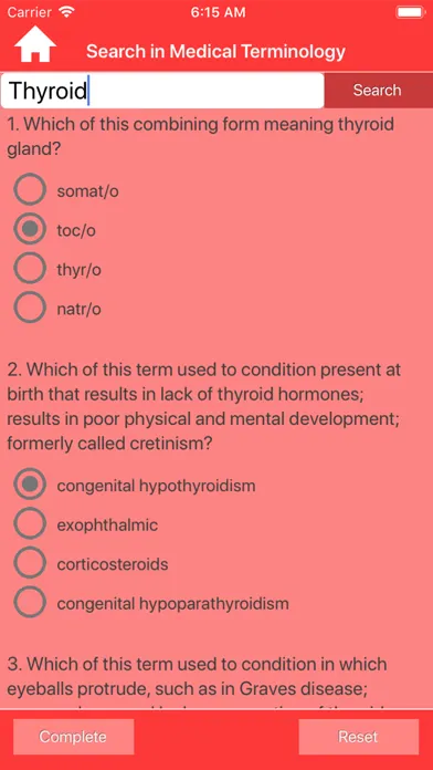 Endocrinology Terminology Quiz スクリーンショット