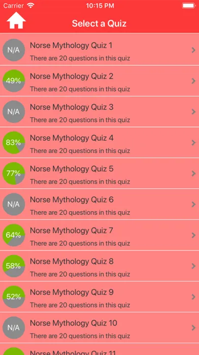Norse Myths & Gods Trivia Screenshots
