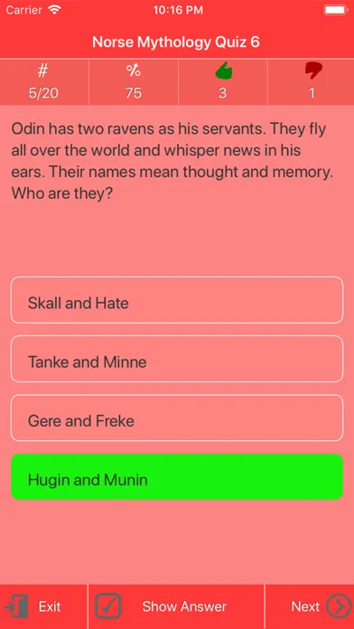 Norse Myths & Gods Trivia Screenshots