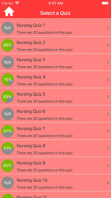 Nursing Quiz Screenshots