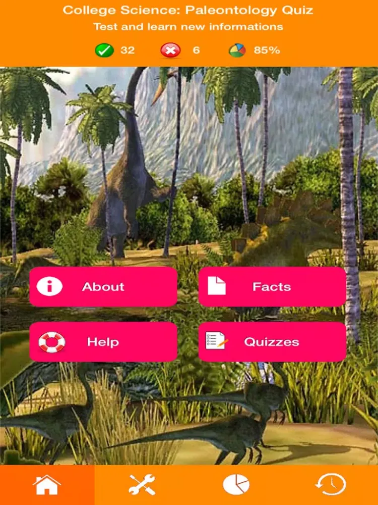 Ảnh chụp màn hình của Paleontology & Fossils Quizzes iPad 