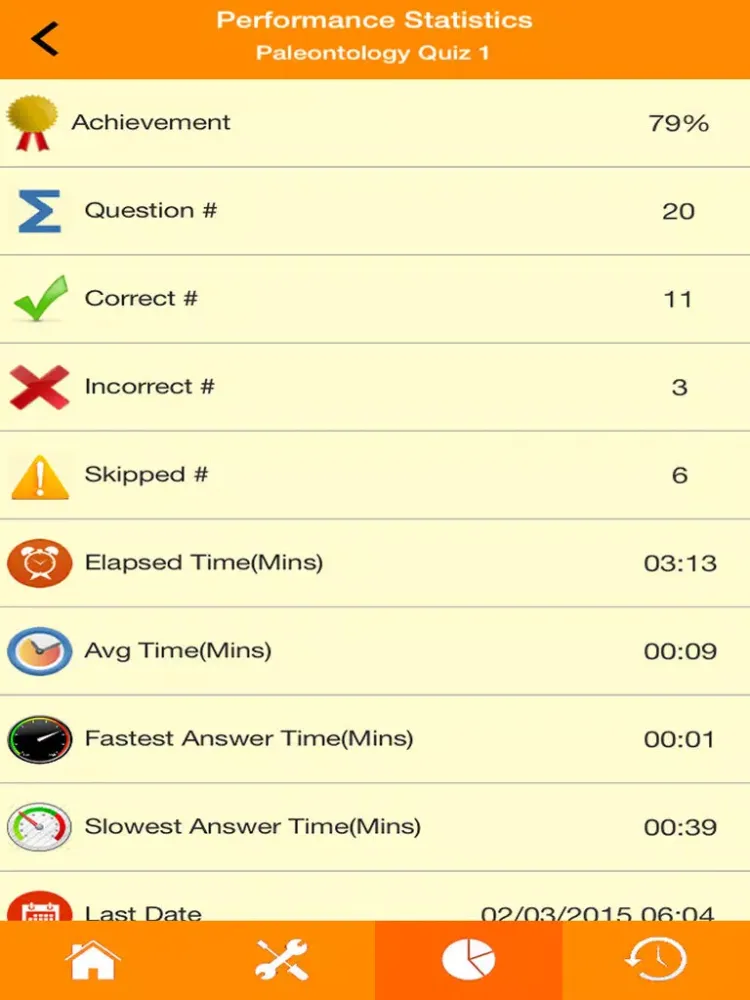 Ảnh chụp màn hình của Paleontology & Fossils Quizzes iPad 
