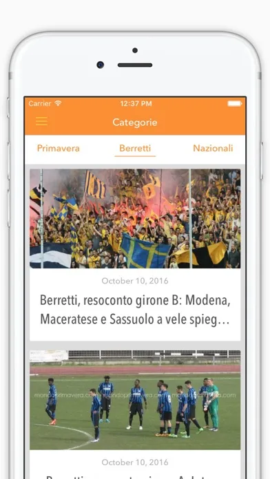 Tangkapan layar Mondo Primavera News - Notizie di Calcio Giovanile