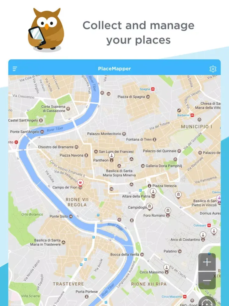 ภาพหน้าจอของ PlaceMapper iPad