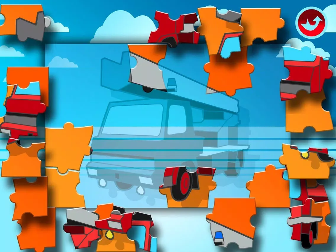 Fire Trucks Activities for Kids: Puzzles, Drawing and other Games iPad  스크린샷
