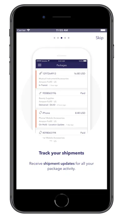 Aramex Global Shopper Screenshots