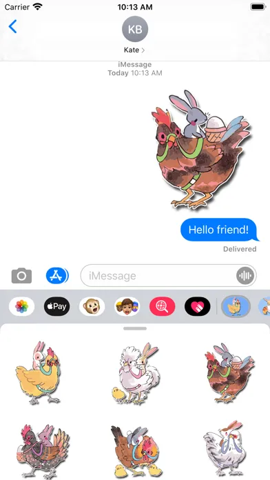 تصاویر Chicken Bunny Stickers