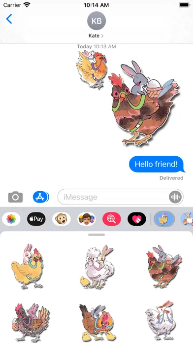 تصاویر Chicken Bunny Stickers