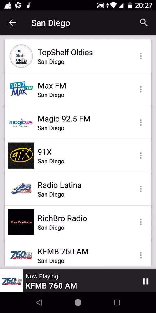 San Diego Radio Stations 스크린샷