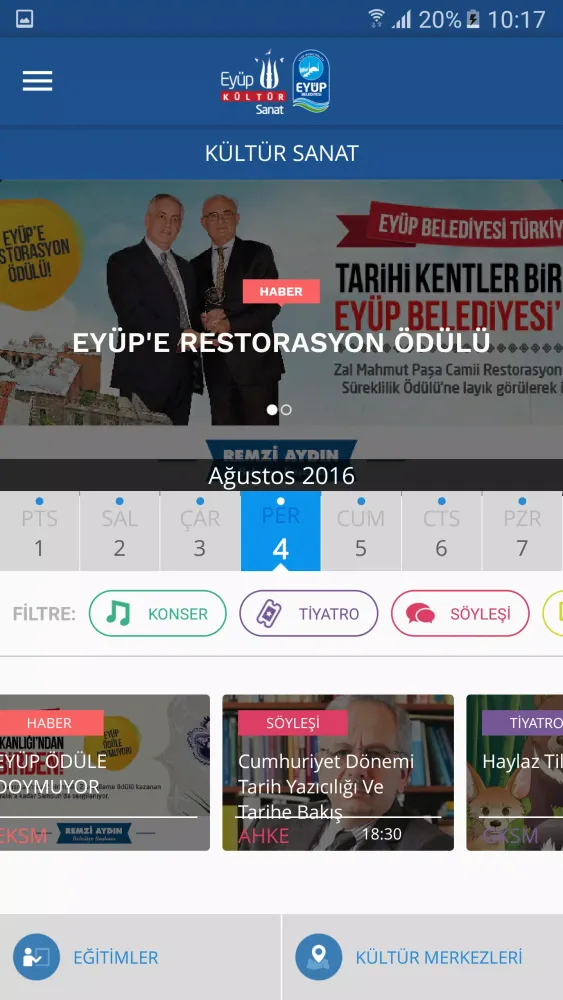 Screenshot di Eyüp Kültür Sanat