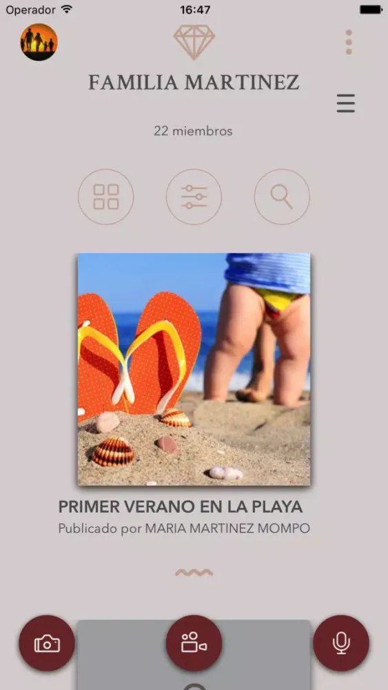 Capturas de tela do Sphemory - La red social de las familias