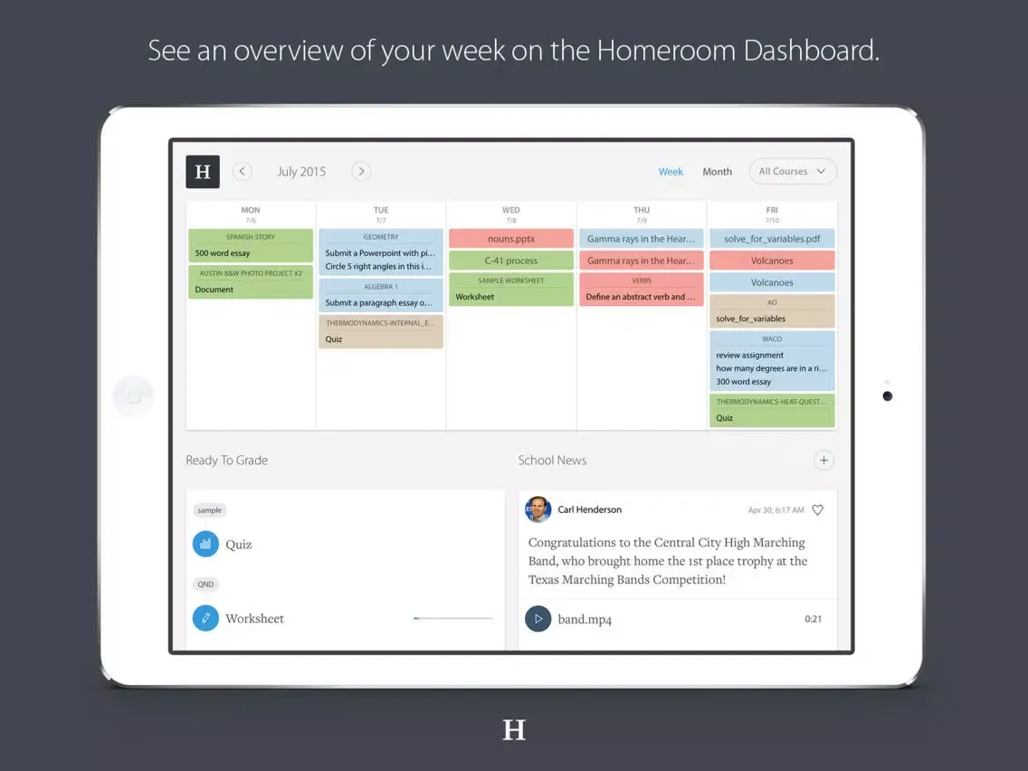 Homeroom by Atlas Learning iPad  سکرین شاٹس