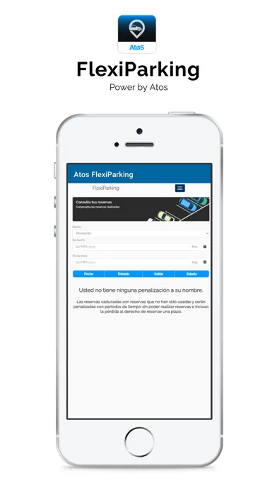 Tangkapan skrin ATOS Flexiparking