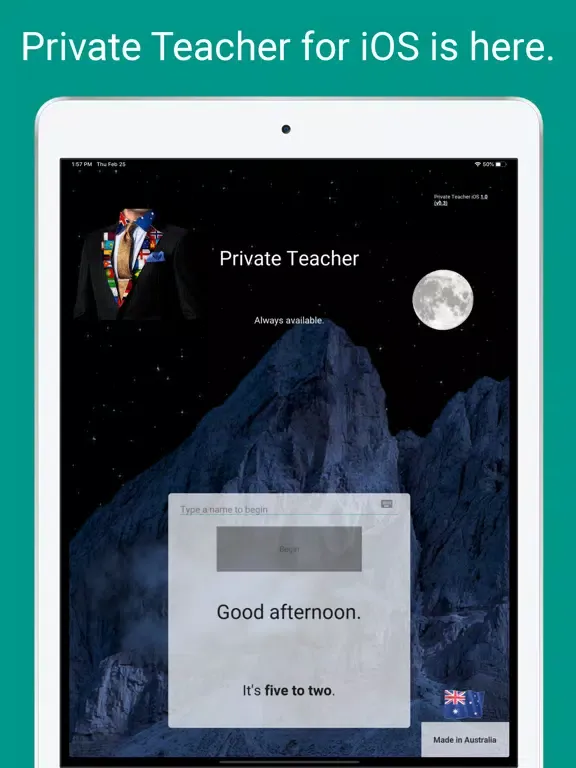 Ảnh chụp màn hình của Private Teacher iPad 