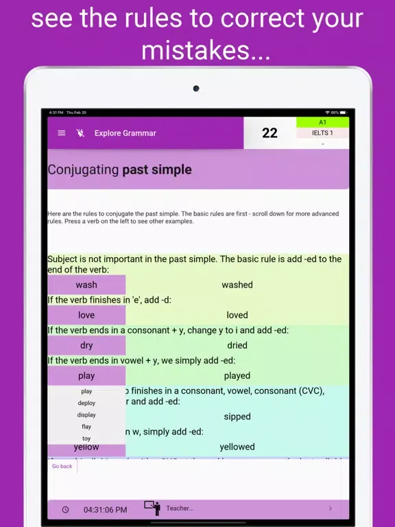 Ảnh chụp màn hình của Private Teacher iPad 