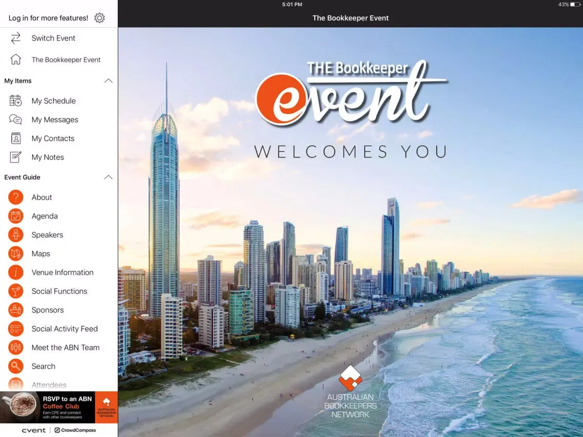 The Bookkeeper Event iPad  Screenshots