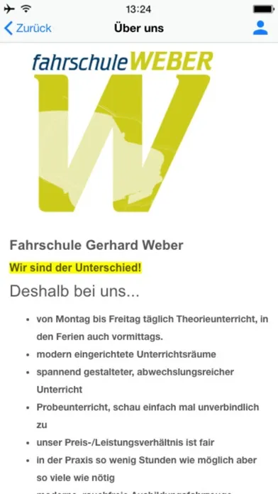 Tangkapan skrin Fahrschule Gerhard Weber