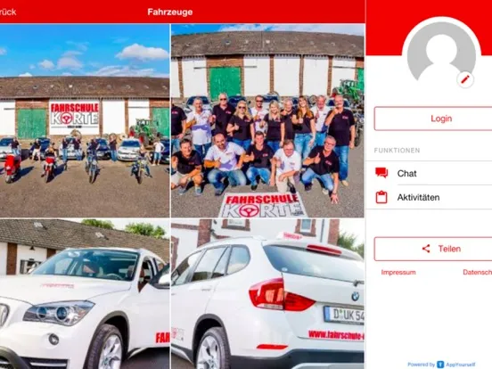 Zrzuty ekranu Fahrschule Korte GmbH iPad 
