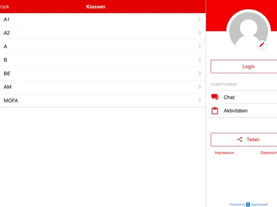 Zrzuty ekranu Fahrschule Korte GmbH iPad 