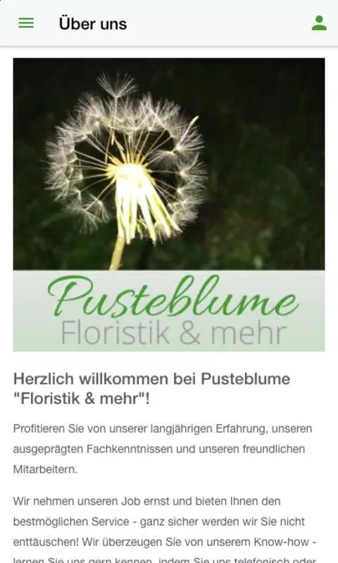 Ảnh chụp màn hình của Pusteblume Floristik & mehr