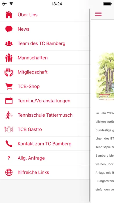 Capturas de tela do TC Bamberg e.V.