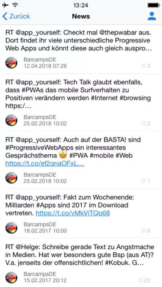 Capturas de pantalla de Barcamps Deutschland