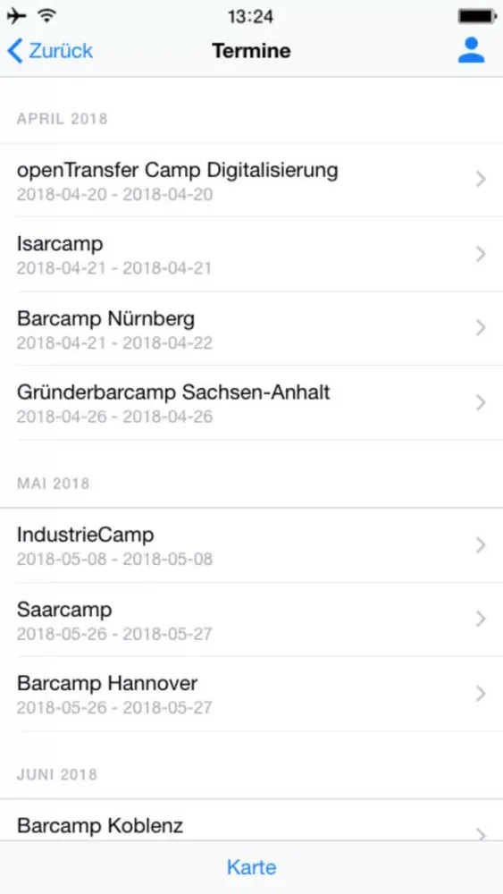 Capturas de pantalla de Barcamps Deutschland