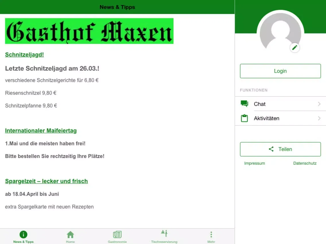 Gasthof Maxen iPad  स्क्रीनशॉट