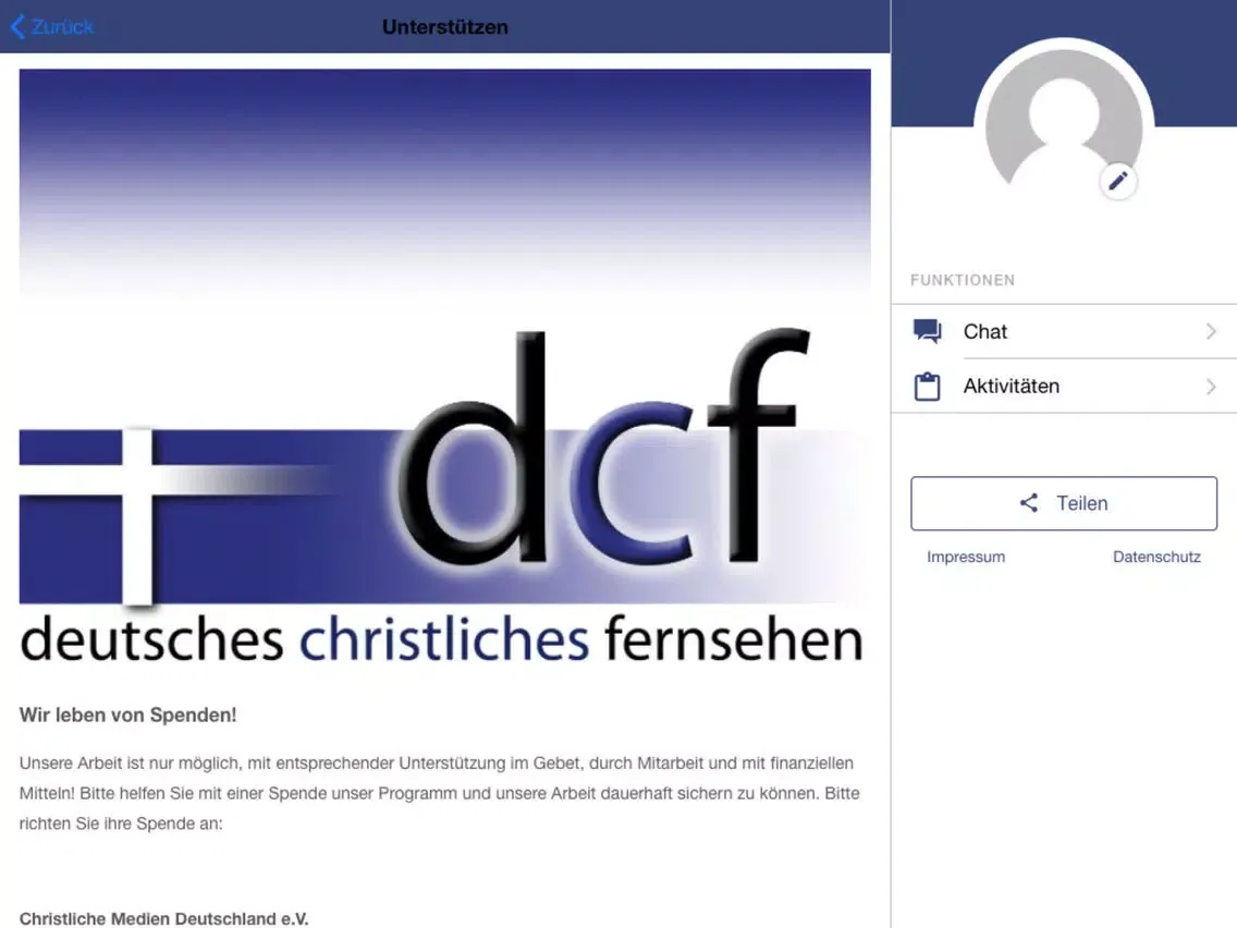 Captures d'écran de DCF Medien iPad 