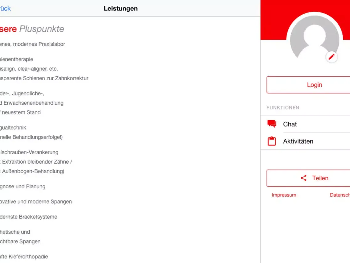 Kieferorthopädie Lauingen iPad  स्क्रीनशॉट