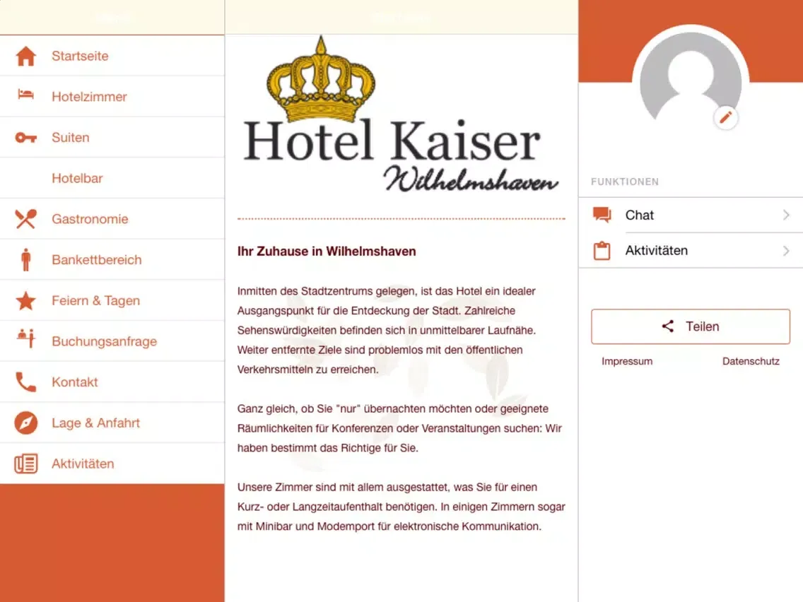 Hotel Kaiser iPad  स्क्रीनशॉट