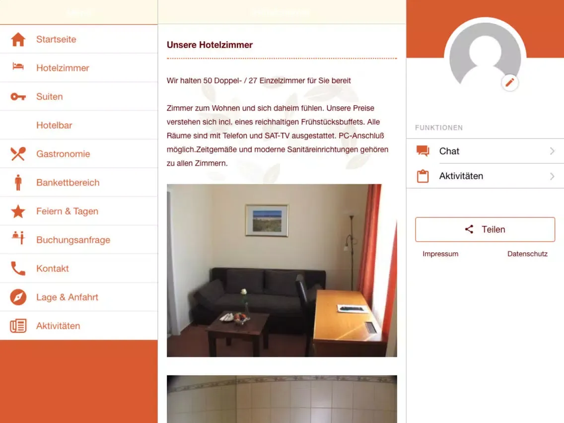 Hotel Kaiser iPad  स्क्रीनशॉट