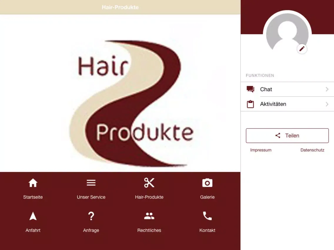 Capturas de tela do Hair-Produkte iPad 