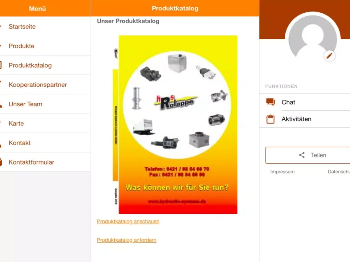 Capturas de tela do Rolappe hydraulic-systems GmbH iPad 