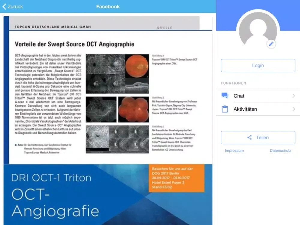 Capturas de pantalla de TOPCON DeutschlandMedical iPad 