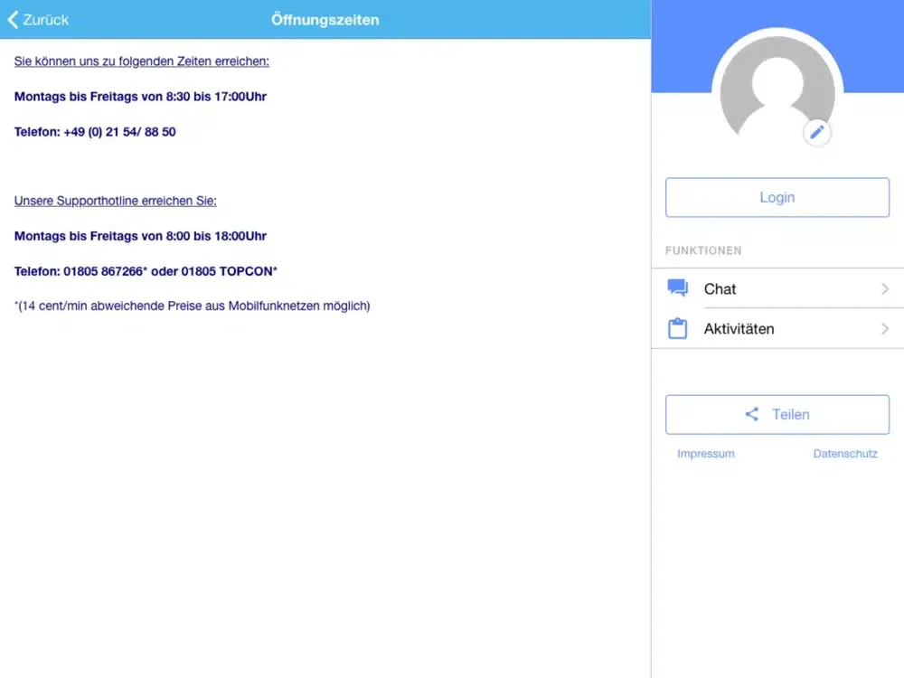 Capturas de pantalla de TOPCON DeutschlandMedical iPad 