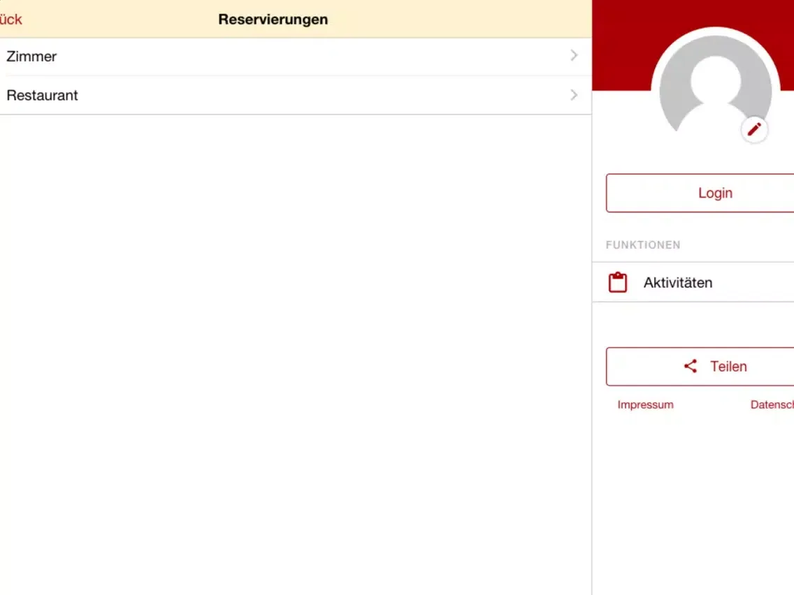 Tangkapan skrin Hotel Restaurant Löwen iPad 