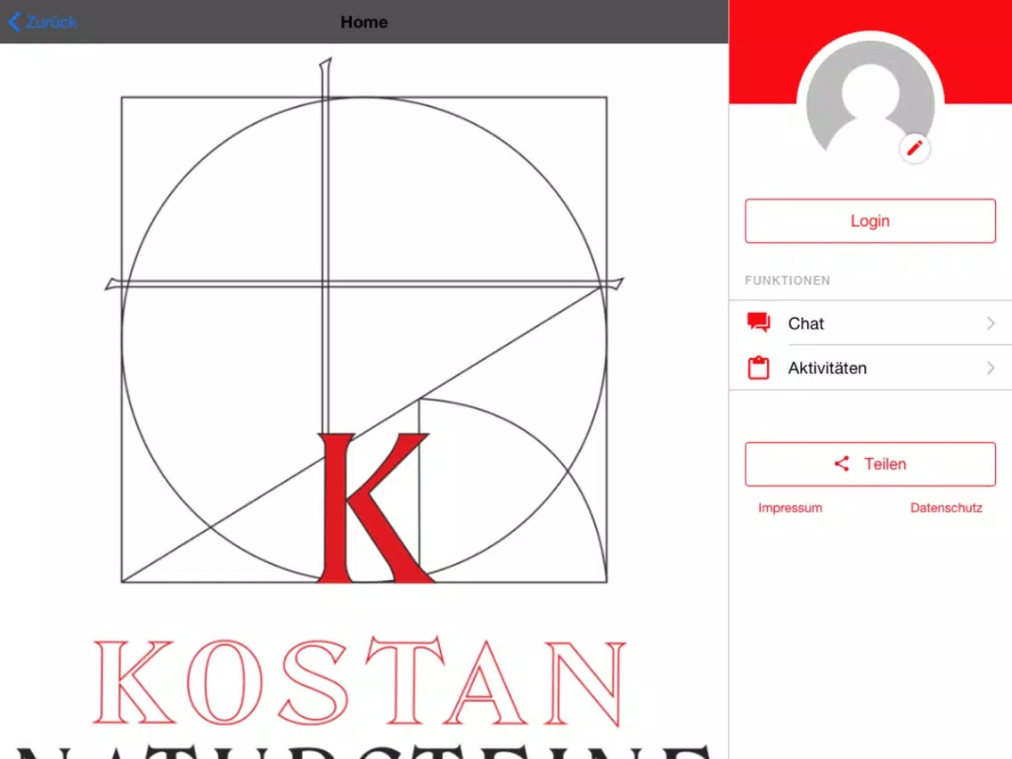 Kostan Natursteine iPad 应用截图