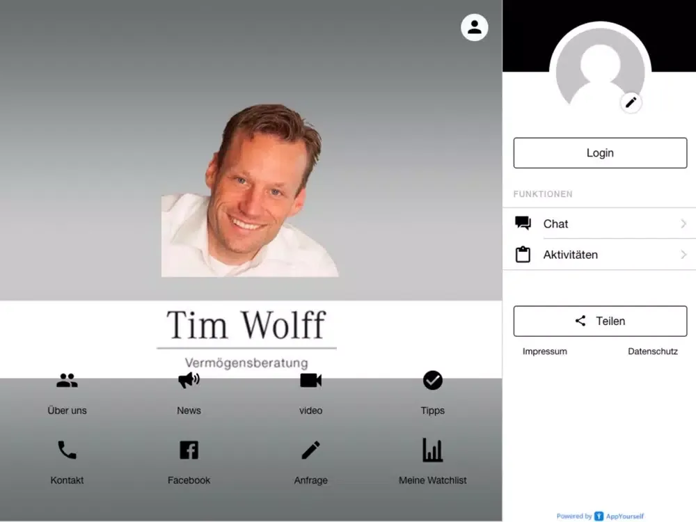 Tim Wolff Vermögensberatung iPad  Screenshots