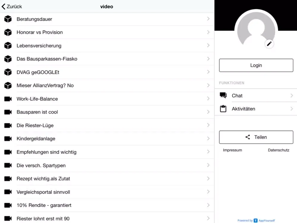 Tim Wolff Vermögensberatung iPad  Screenshots
