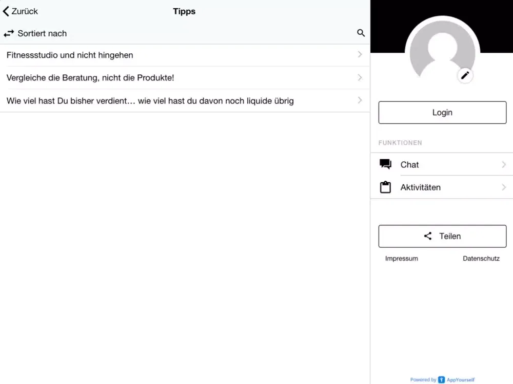 Tim Wolff Vermögensberatung iPad  Screenshots