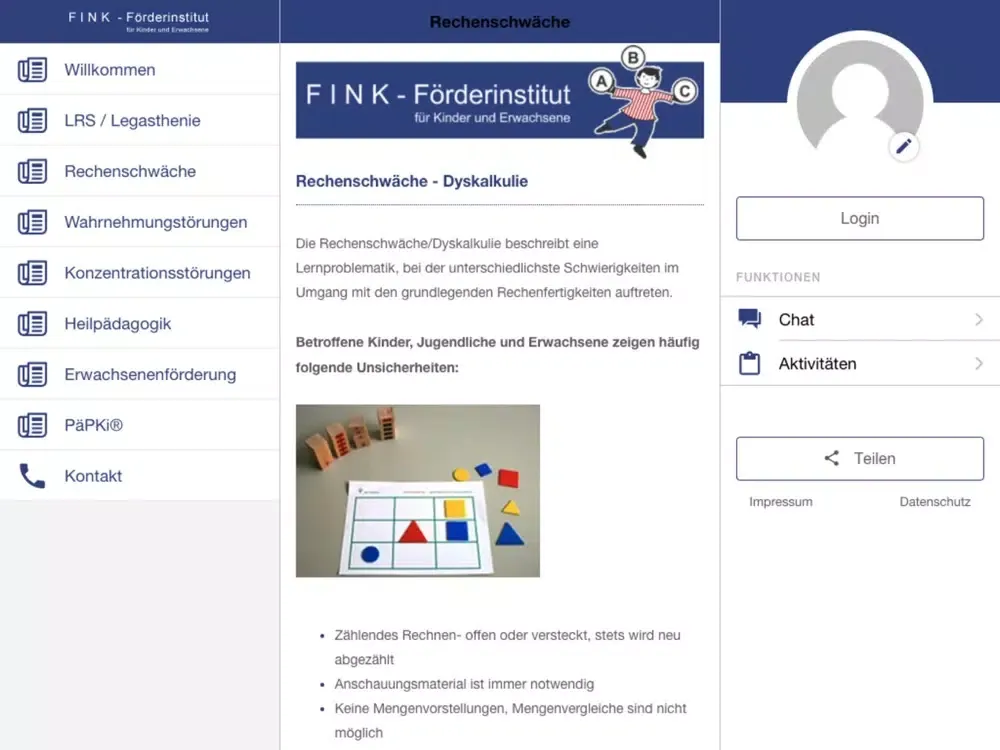 FINK-Förderinstitut iPad  স্ক্রিনশট