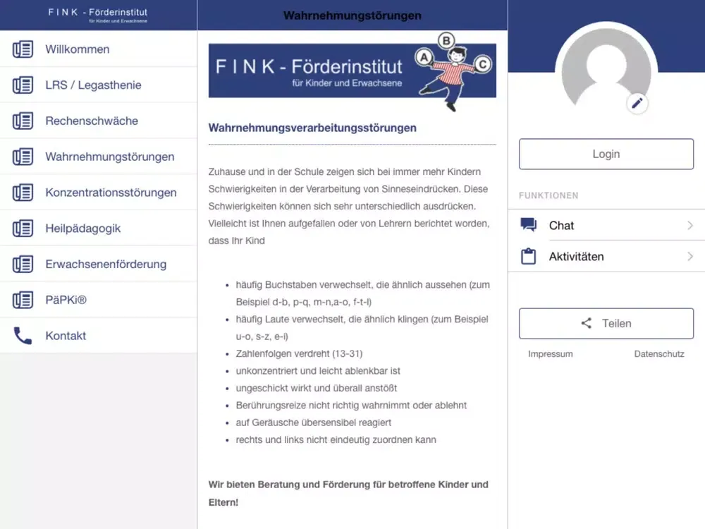 FINK-Förderinstitut iPad  স্ক্রিনশট