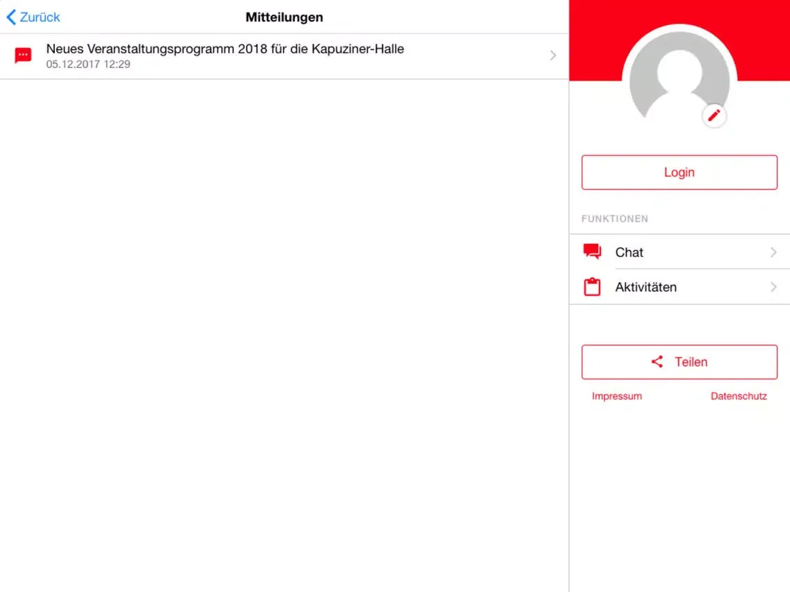 Tangkapan skrin Stadt Burgau iPad 