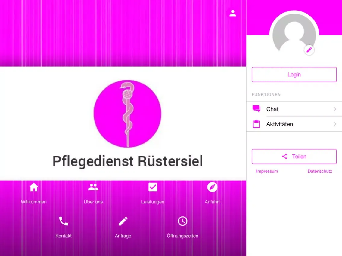 Pflegedienst Rüstersiel iPad 應用截圖