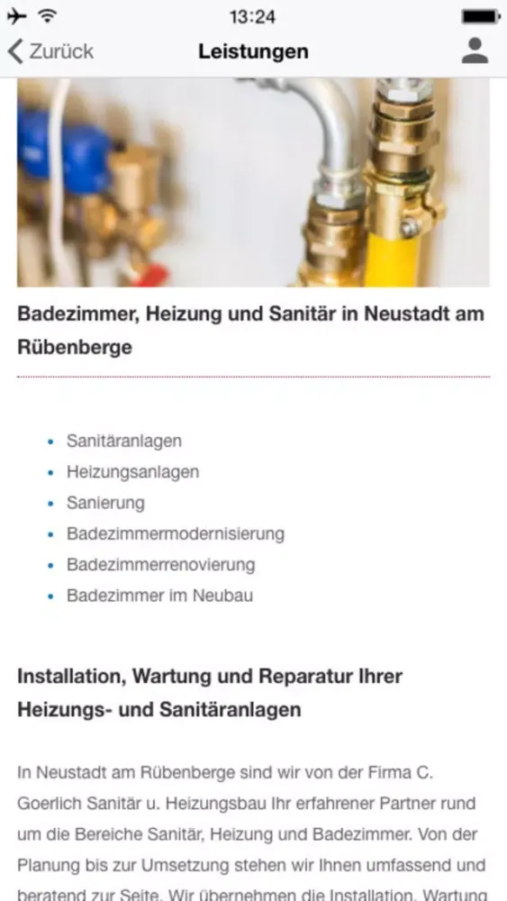 Tangkapan skrin Goerlich Sanitär